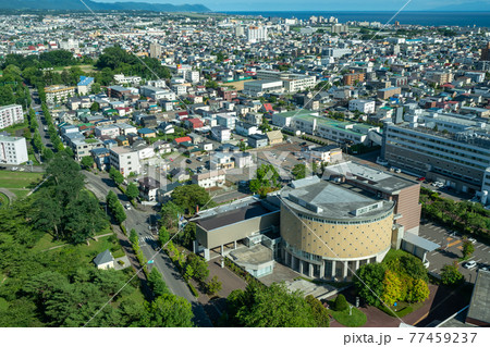 五稜郭タワーから見る函館市街と五稜郭の風景 77459237