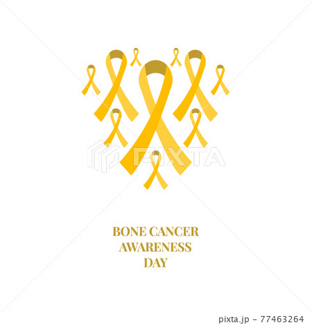 Bone cancer awareness yellow ribbon collection set Bone cancer awareness yellow ribbon collection set 77463264