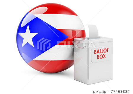 Ballot box with Puerto Rican flag. Election in...のイラスト素材 [77463884] - PIXTA