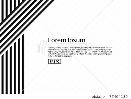 Minimal white background black line pattern abstract style 77464186