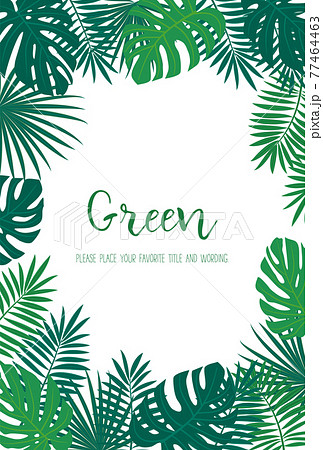 Tropical Leaf Background Material Stock Illustration