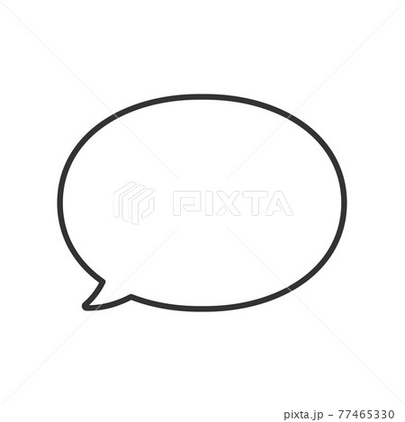 吹き出しイラスト アイコン 太線 のイラスト素材