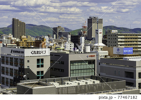岡山市役所から岡山中心部を望む　岡山県岡山市 77467182