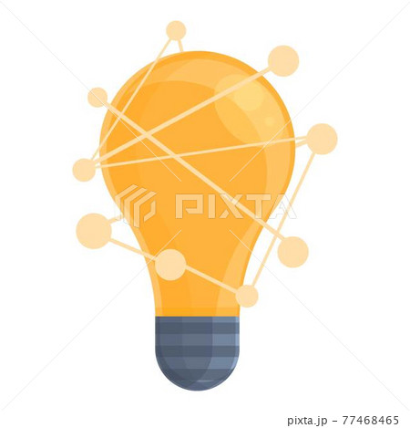 Smart lightbulb futuristic icon, cartoon style 77468465