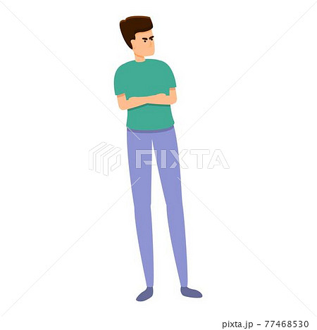 Boy brainstorming icon, cartoon style Boy brainstorming icon, cartoon style 77468530
