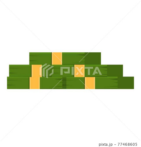 Bank cash stack icon, cartoon style 77468605