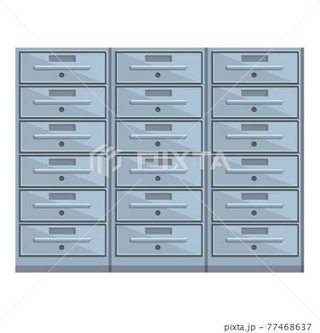 Deposit room button icon, cartoon style 77468637