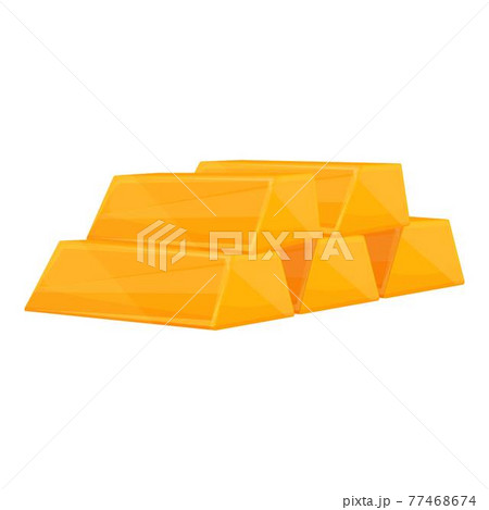Gold bar deposit icon, cartoon style Gold bar deposit icon, cartoon style 77468674