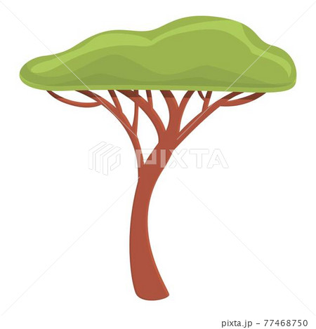 Safari Tree Icon Cartoon Styleのイラスト素材