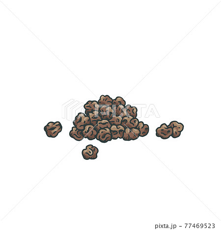 Heap of black peppercorn seeds engraving hand drawn vector illustration isolated. Heap of black peppercorn seeds engraving hand drawn vector illustration isolated. 77469523