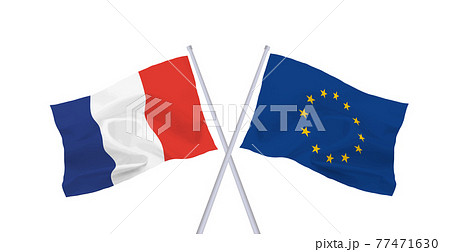 EUとフランスの旗