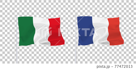 イタリアとフランスの国旗 イタリアとフランスの国旗 77472013