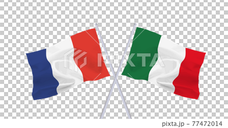 イタリアとフランスの国旗 イタリアとフランスの国旗 77472014