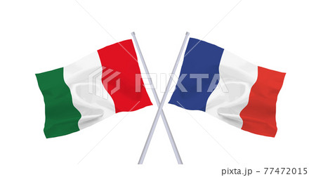イタリアとフランスの国旗 77472015