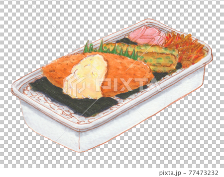 手描き飲食メニュー　のり弁 77473232