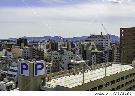 岡山市役所から南部方面を望む　岡山県岡山市 77473239