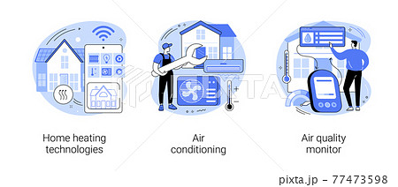 Home automation abstract concept vector illustrations. Home automation abstract concept vector illustrations. 77473598