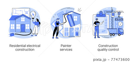 House renovation abstract concept vector illustrations. 77473600