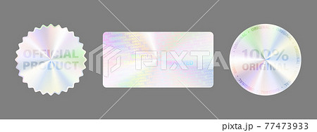 Product Certification Symbol. Hologram Sticker Set. Vector. Product Certification Symbol. Hologram Sticker Set. Vector. 77473933
