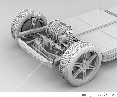 電気自動車用のプラットフォーム構造のクレイレンダリングイメージ 電気自動車用のプラットフォーム構造のクレイレンダリングイメージ 77474112