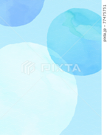 涼しい雰囲気の和風素材 複数のバリエーションがありますのイラスト素材