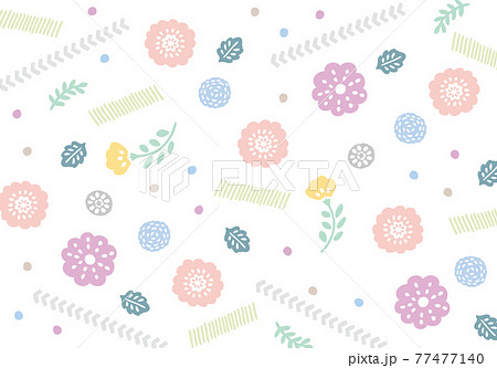 かわいい花背景 のイラスト素材