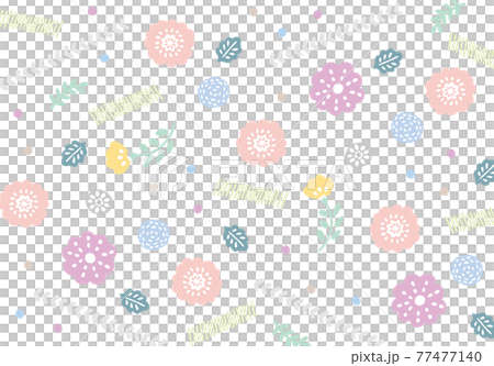 かわいい花背景 のイラスト素材