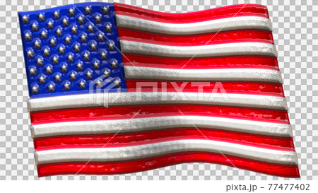 ラミネートコーティングした星条旗（アメリカ国旗） 77477402