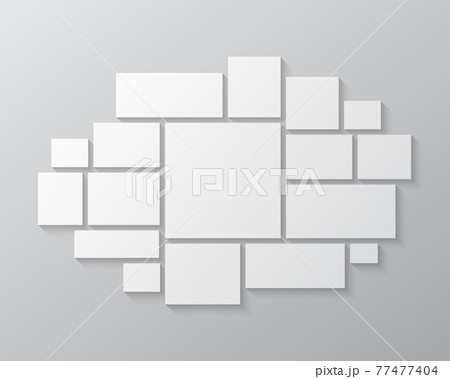 Vector empty collage board seventeen images photos 77477404