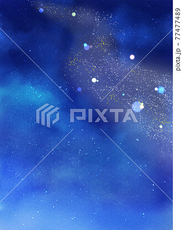 夜空に流れる天の川 タテ のイラスト素材 夜空に流れる天の川 タテ のイラスト素材