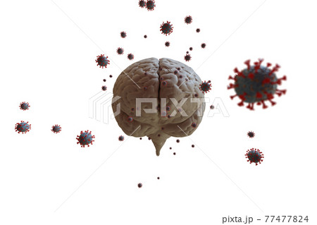 Coronavirus effect on mental health. Psychological problems after being ill with COVID-19. Depression from social distancing, isolated stay home alone in COVID-19 coronavirus crisis. Pandemic fear 77477824