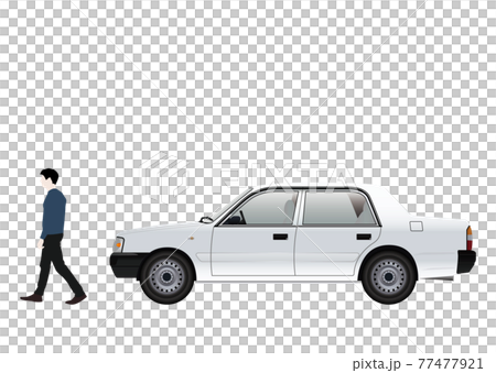 車と人のイラスト素材 車と人のイラスト素材