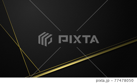 ゴールドラインの入った高級感のある背景 黒 C2のイラスト素材