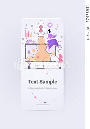 businesswoman launching space rocket successful business idea start up project management concept businesswoman launching space rocket successful business idea start up project management concept 77478954