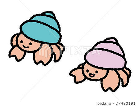 ヤドカリのイラスト素材 [77480191] - PIXTA