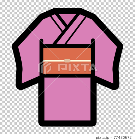 簡單可愛的浴衣插畫 77480672