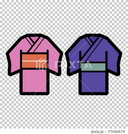 簡單可愛的浴衣插畫 77480674