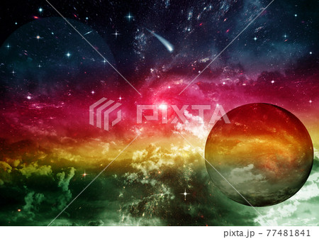 galaxy in a free space. 3D rendering 77481841