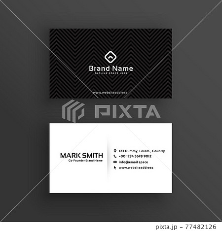 minimal dark business card design template 77482126