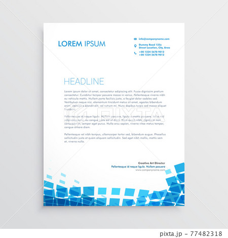 blue mosiac style letterhead design 77482318