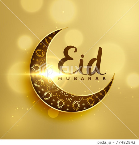 premium crescent moon with floral decoration for islamic eid festival premium crescent moon with floral decoration for islamic eid festival 77482942