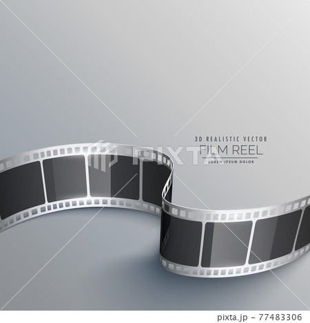 cinema background with 3d film strip - Stock Illustration [77483306] - PIXTA