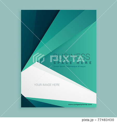 minimal green business brochure vector design minimal green business brochure vector design 77483430