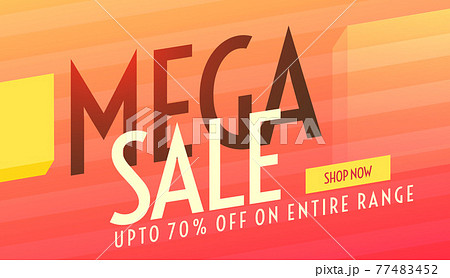 mega sale modern advertising banner banner design template 77483452