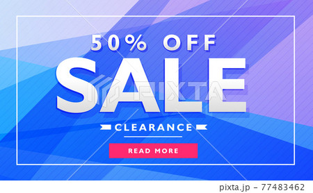 blue advertising banner poster voucher design template 77483462