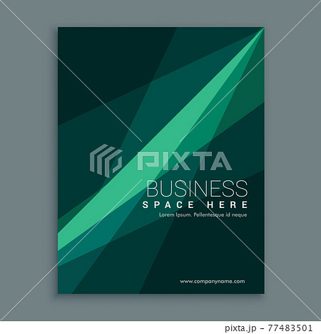 creative green abstract brochure flyer cover template design in A4 size 77483501