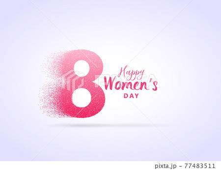 creative woman's day design with letter 8 made with particles 77483511