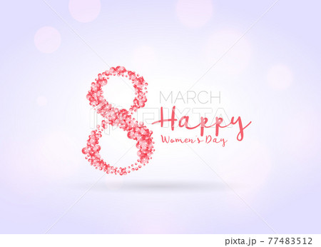 woman's day background with flower decoration woman's day background with flower decoration 77483512