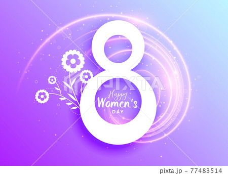happy woman's day celebration greeting with flower decoration happy woman's day celebration greeting with flower decoration 77483514