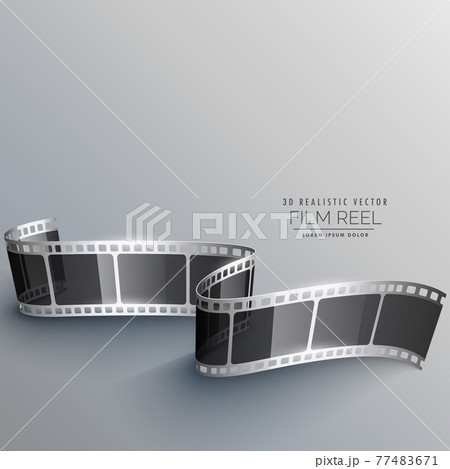 realistic 3d film strip vector design 77483671